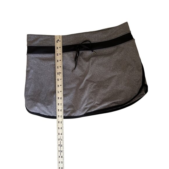 90 Degree By Reflex Womens Active Skort Gray Black Stretchy Activewear Size L - Picture 6 of 7